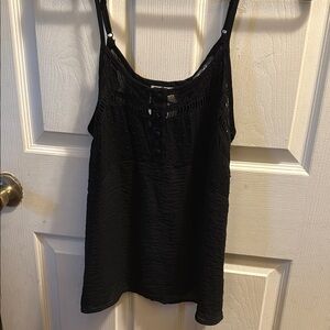 Miss Me Black Open Back Tank Top